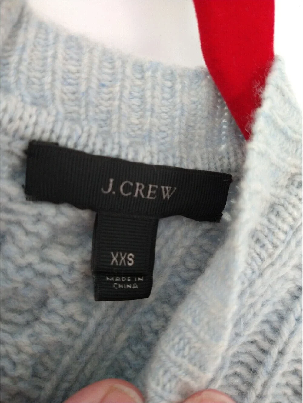 J Crew Chunky Knit Sweater Baby Blue XXS 041